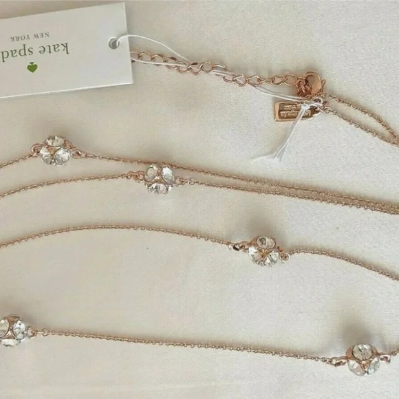Kate Spade ♠️ Lady Marmalade Rose Gold/Clear Crystal Necklace.
NWT - Picture 6 of 12